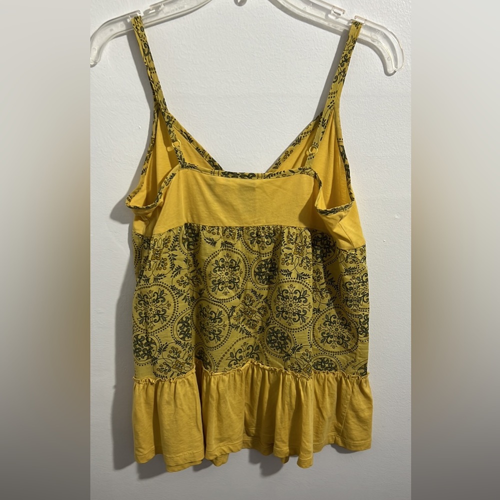 Yellow flowy shirt size small